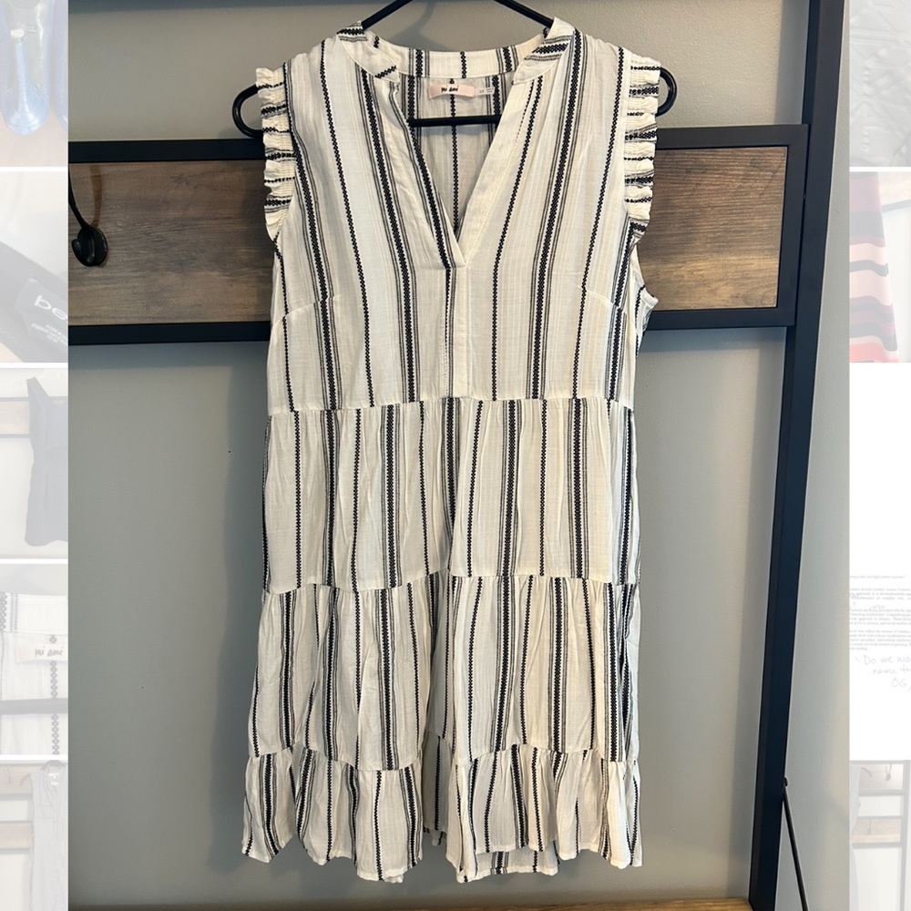 Mi Ami White Embroidered Sundress